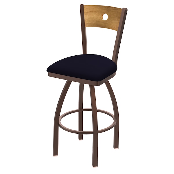 25" Swivel Counter Stool, Bronze Finish, Med Back, Canter Twilight Seat